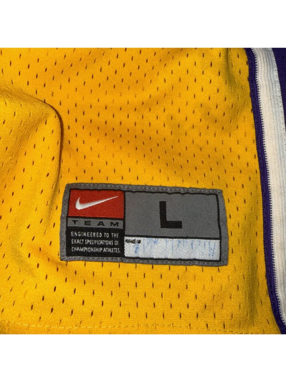 Vintage Nike Team Los Angeles Lakers Shaquille O'Neal #34 NBA Jersey Size Large - Picture 3 of 6
